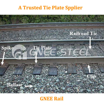 Gusseisen Eisenbahn-Teile Schleife Schiene Stahl-Basisplatte für Eisenbahnbefestigungssystem