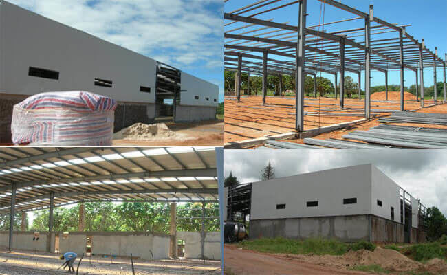 Fabrizierte industrielles Stahlkonstruktions-Gebäude Chinas Hall Steel Structure Workshop In Mosambik mit freiem Entwurf vor