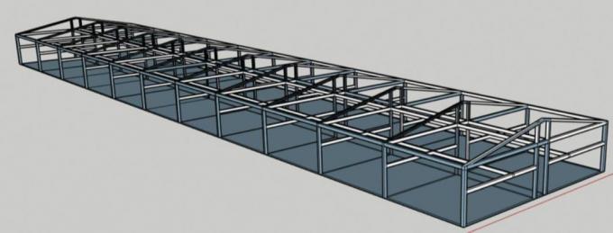 Vorfabriziertes Stahlkonstruktions-Rahmen-Lager-Gebäude mit Zwischengeschoss-Isolierungs-Dach-Wand